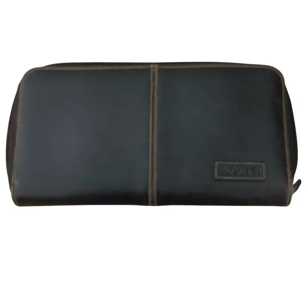 Rossetti brown wallet billfold clutch vinyl